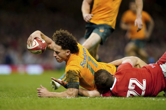 Mark Nawaqanitawase was outstanding against Wales on the Wallabies’ 2022 spring tour.