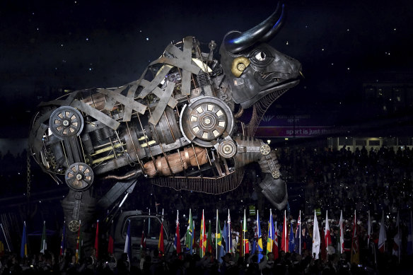 No bull - it wouldn’t be an opening ceremony without a giant animal.