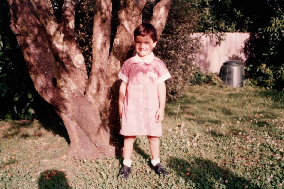 Sarah Bacaller in Noble Park in her school uniform.