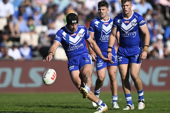 Jamayne Isaako of the Dolphins celebrates a try during the NRL Round 12  match between the Redcliffe Dolphins and the Melbourne Storm at Suncorp  Stadium in Brisbane, Saturday, May 20, 2023. (AAP