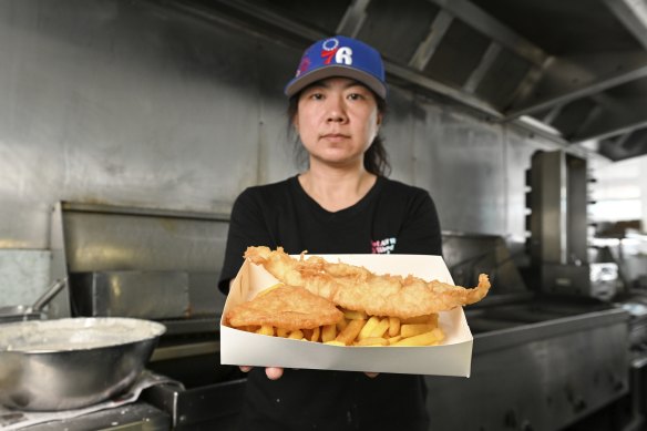 Vicky Qu, owner of Hampton Swordfish and Chippery, has been feeling the pinch of rising potato and fish costs.