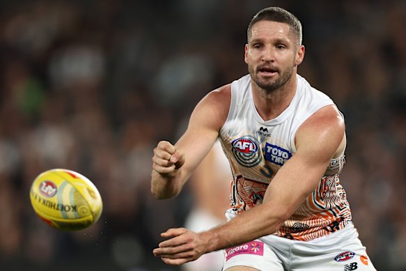 Giants forward Jesse Hogan.