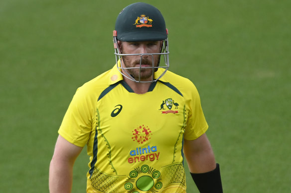 Aaron Finch lasted just two balls in the second one-dayer against New Zealand.