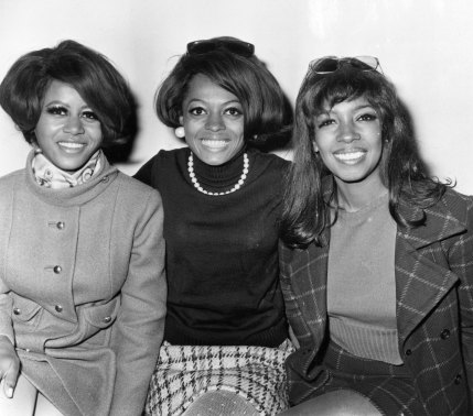 The Supremes: Mary Wilson, Cindy Birdsong and Diana Ross (centre).   