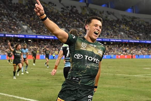 Scott Drinkwater in the Cowboys Friday night victory against the Sharks.