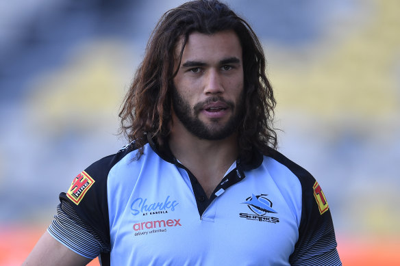 Cronulla Sharks forward Toby Rudolf.