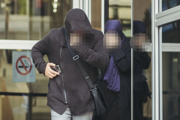 The 15-year-old boy’s parents leave Parramatta Children’s Court after their son’s bail application.