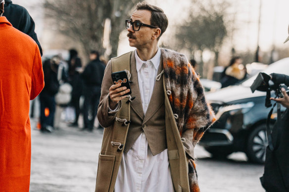 Louis Rubi in Paris captured by street style photographer Su Shan Leong.