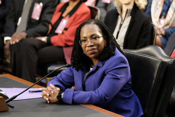 Ketanji Brown Jackson during her Senate judiciary committee confirmation hearing.