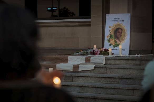 Aishwarya candlelight vigil Parliament House. 