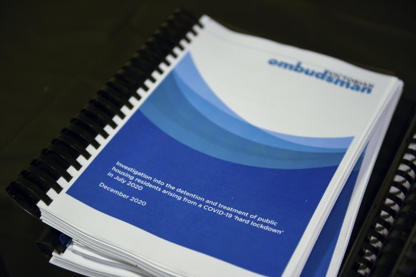The Ombudsman’s report into the lockdown of public housing towers during a COVID outbreak.