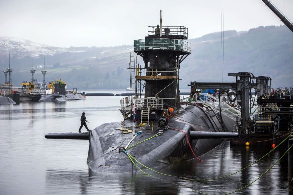 Britain’s nuclear arsenal is carried by its four Vanguard class Trident submarines.