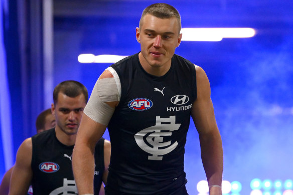 Patrick Cripps. Out due to injury.