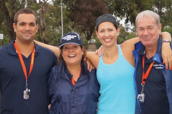 Evonne with son, Morgan Kyeema, daughter Kelly Inala, and husband Roger Cawley.