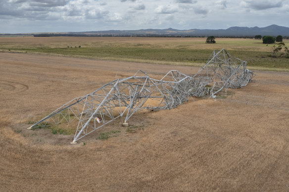 Powerlines came down in the You Yangs during last week’s storm.