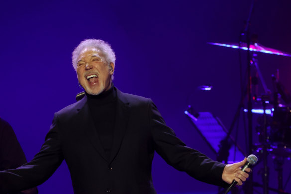 It’s not unusual: Tom Jones at London’s O2 Arena in 2020.