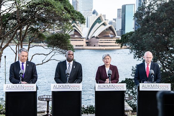 The four ministers are meeting for annual AUKMIN talks.