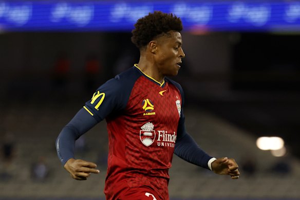 Adelaide United’s Kusini Yengi. 
