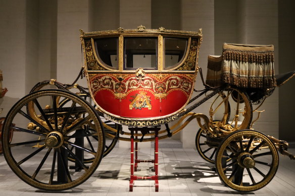 Red gilded carriage.