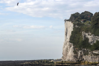 Franky Zapata comes in to land near Dover.
