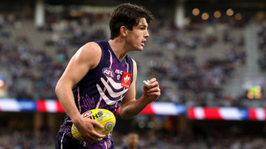 Fremantle's Andrew Brayshaw has appreciated support from Andrew Gaff.