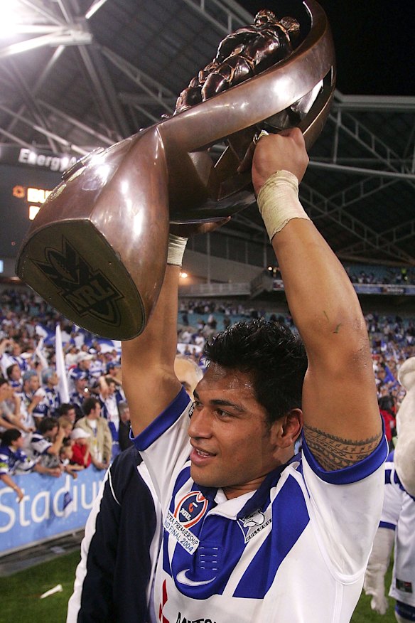 Matt Utai after the 2004 NRL Grand Final.