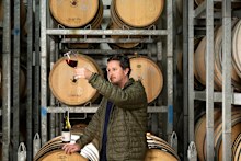 Winemaker Pete Dillon from Handpicked Wines at the Capella Vineyard in Bittern on the Mornington Peninsula.