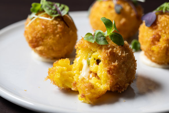 Seasonal arancini fillings change regularly.