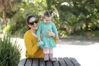 Moonee Ponds local Haylin Nunez and her 18-month-old daughter Cecilia Nunez enjoy a morning out at Queens Park.
