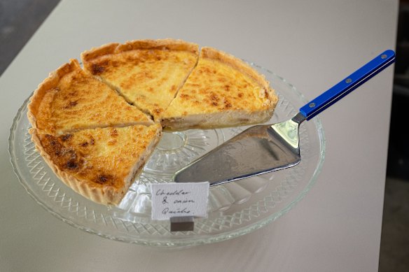 Cheddar and onion quiche is part of the expanded lunch line-up.