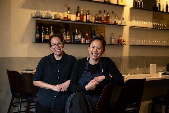 Jia-Yen Lee (left) and Thi Le, the owners of Anchovy.