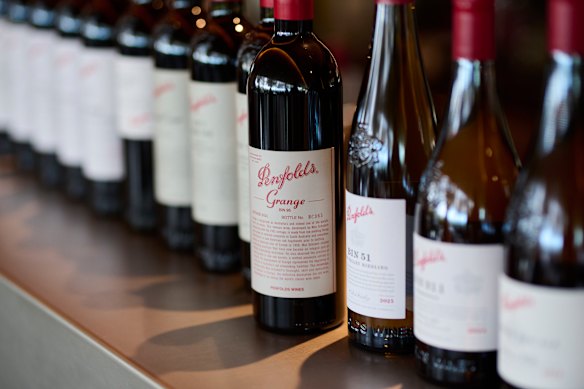 Grange and Penfolds wines.