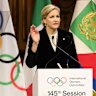 IOC President Kirsty Coventry opening the 145th IOC session at Milan’s Teatro alla Scala this week.