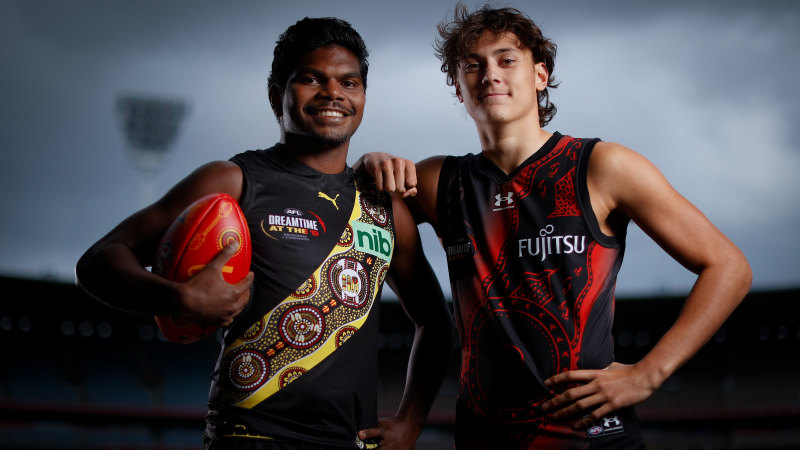 AFL 2022 Essendon Bombers Richmond Tigers jumper clash in