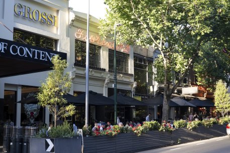 The Grossi group restaurants on Bourke Street.