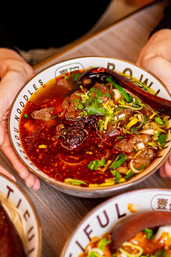 Braised beef brisket noodle soup.