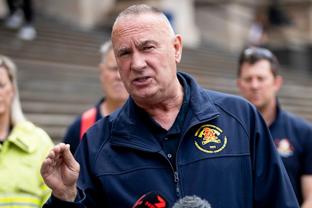 United Firefighters Union Secretary Peter Marshall.