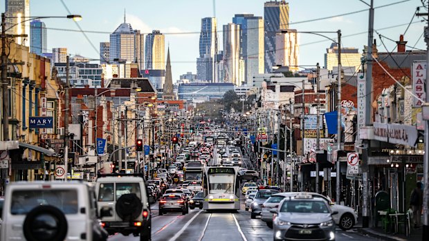 Sydney Road in Brunswick on Wednesday.