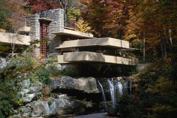 Fallingwater, one of Frank Lloyd Wright’s most iconic designs.