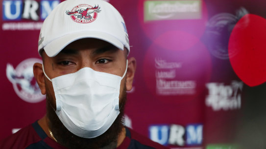 Addin Fonua-Blake will hold further talks with Manly on Monday over his refusal to take the flu vaccine.