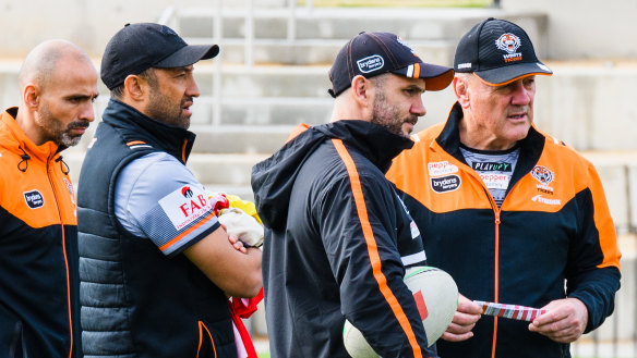 Wests Tigers’ payout to former coach Tim Sheens (right) was the biggest contributor tot eh club making a $1.4 million loss last season.