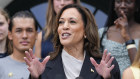 Kama Harris on the south lawn of the White House