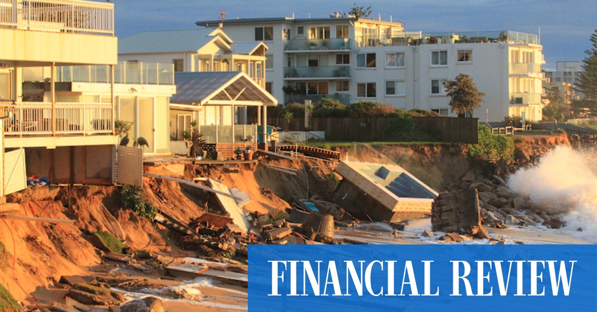 afr.com - James Eyers - Banks face climate stress as home insurance crisis widens