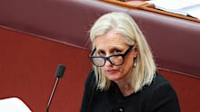 Minister for Women Katy Gallagher in the Senate at Parliament House.