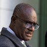 Solomon Islands Prime Minister Jeremiah Manele in Canberra in 2024.