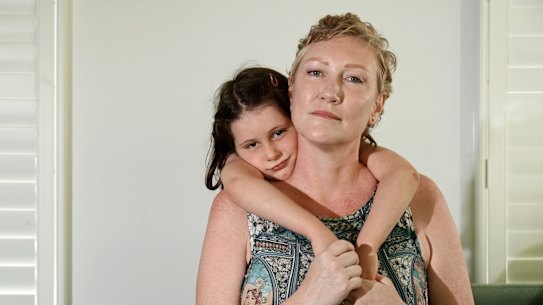 Shannon Turner with daughter Emma. Turner was “open to anything” when news of a medical trial using psychedelics surfaced.