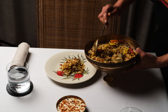 Enter Via Laundry serves an ever-changing selection of regional Indian dishes.
