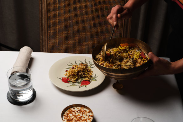 Enter Via Laundry serves an ever-changing selection of regional Indian dishes.