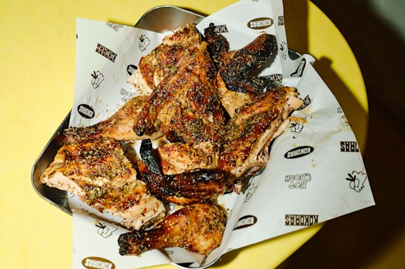 Kokoras is a Greek charcoal chicken joint by the Tzaki team.