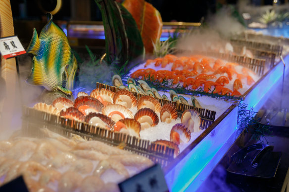 More than a dozen fresh seafood options are front and centre at Dainty Sichuan Hotpot &amp; BBQ Buffet.